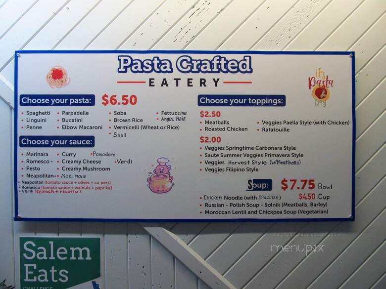 Pasta Crafted Eatery - Salem, OR menu_pic