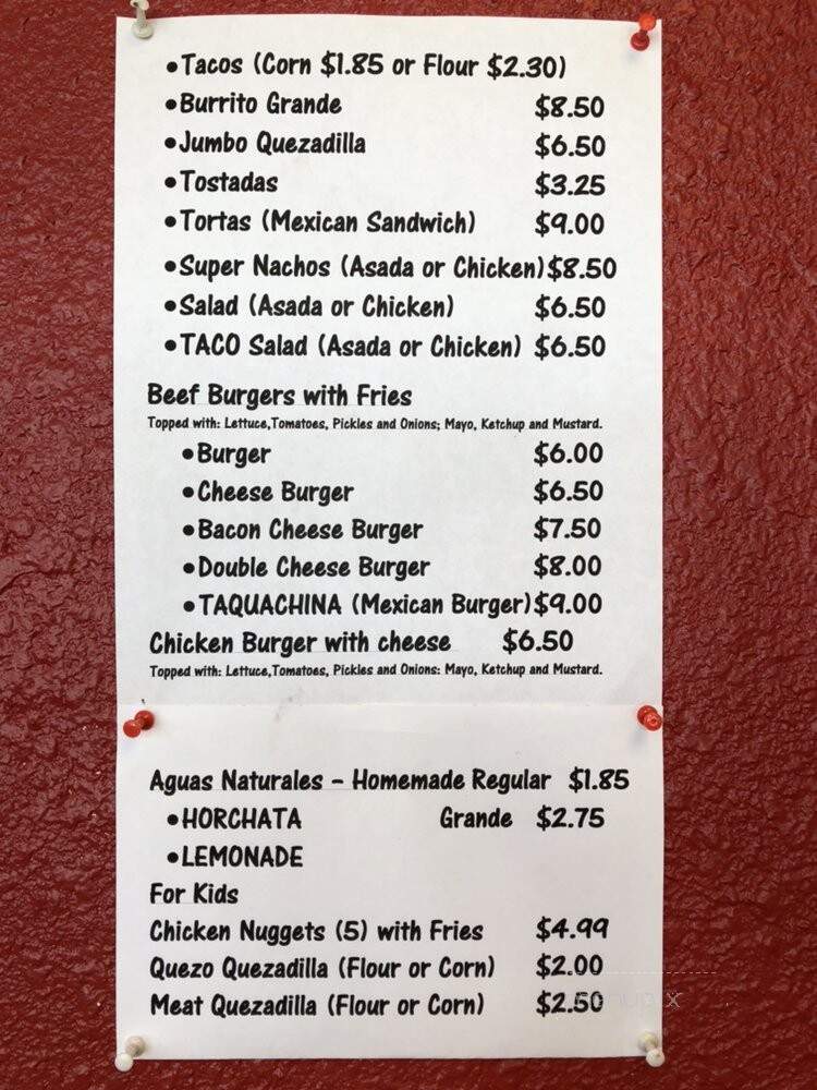 Taqueria El Tacazo 3 - Irving, TX menu_pic