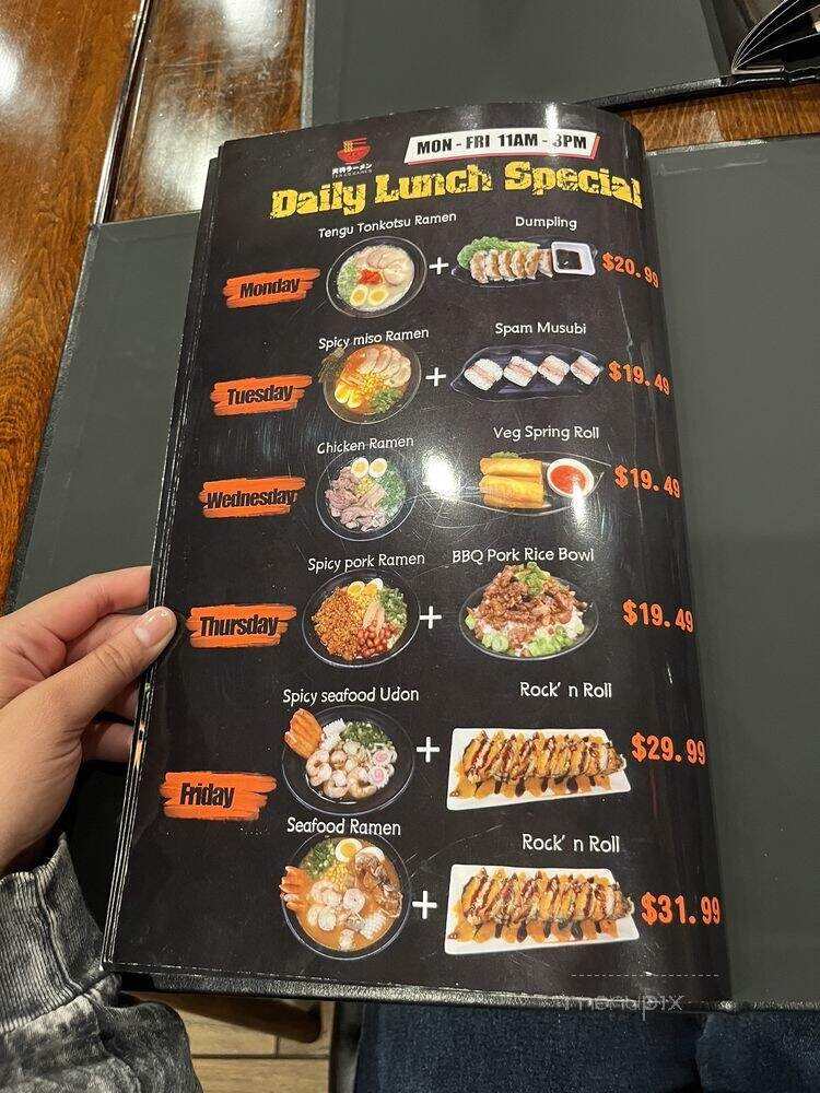 Ten Gu Ramen - Bakersfield, CA menu_pic