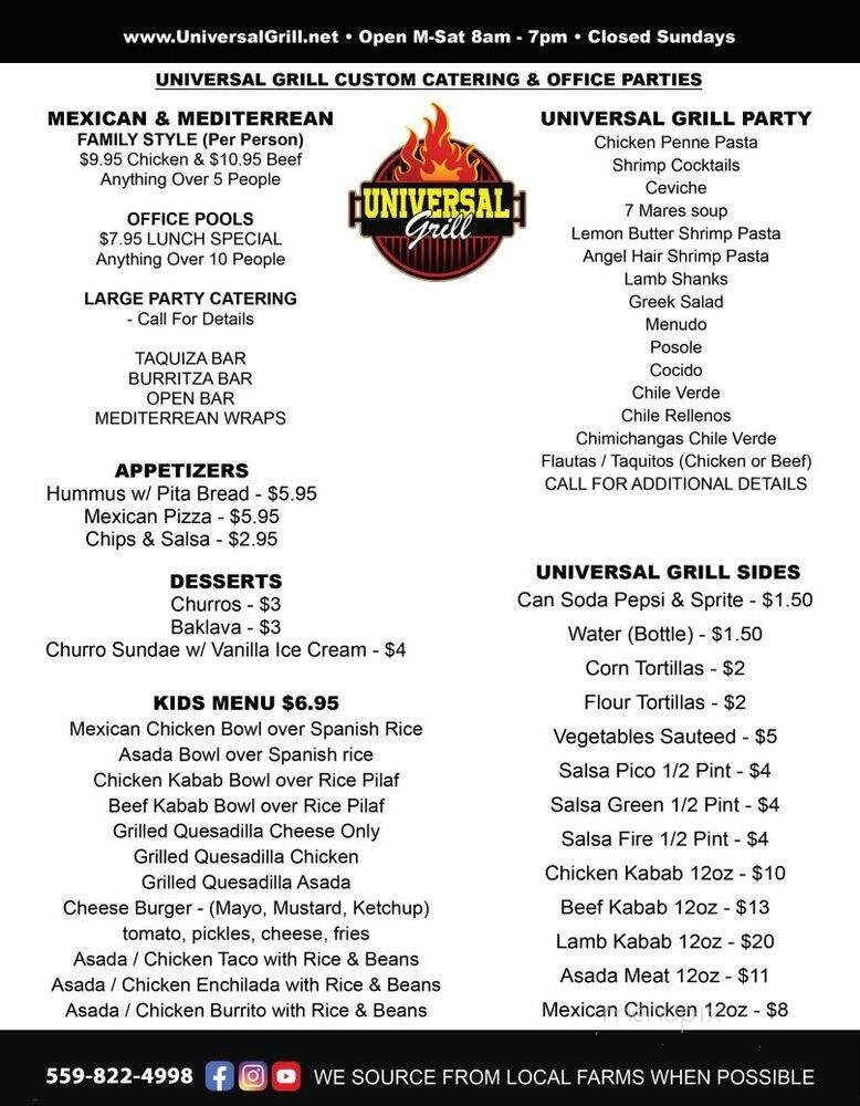 Universal Grill - Friant, CA
