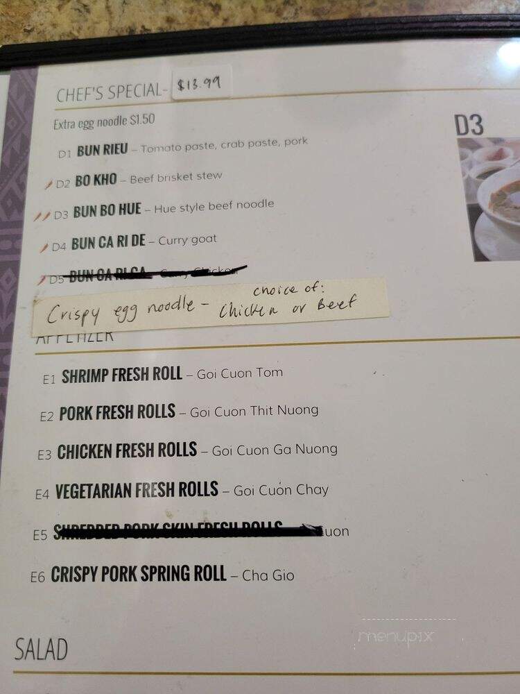 Viet Thai Kitchen - Toronto, ON menu_pic