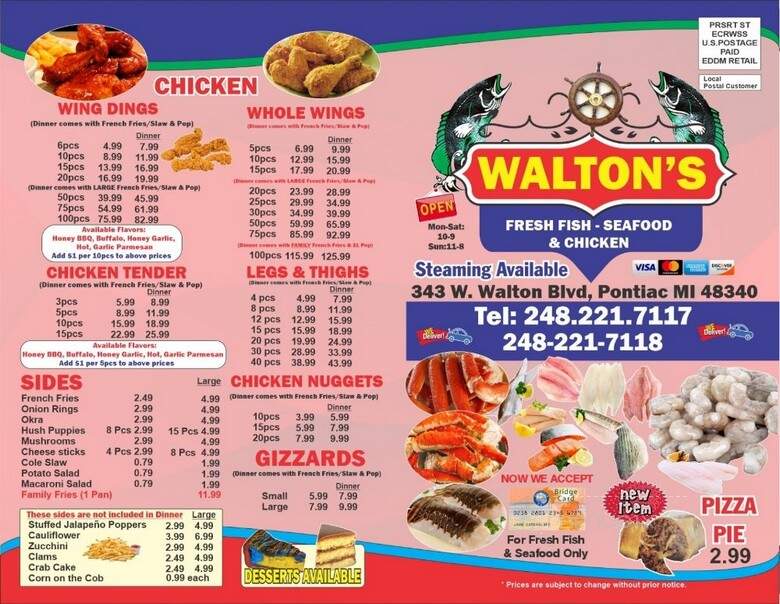 Waltons Fresh Fish Seafood & Chicken - Pontiac, MI