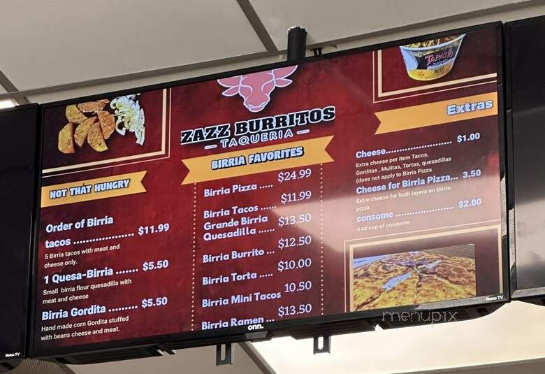 Zazz Burritos - Pasadena, TX menu_pic