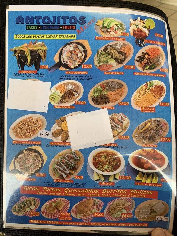Antojitos - Memphis, TN menu_pic