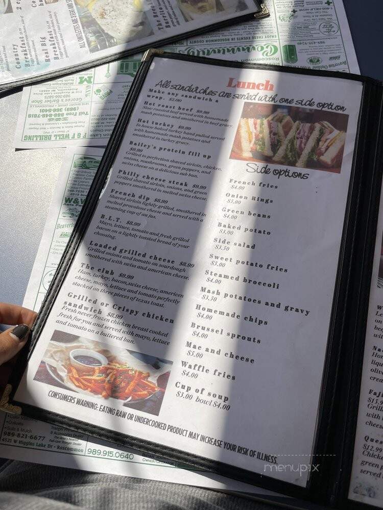 Bailey's Place - Denton Township, MI menu_pic