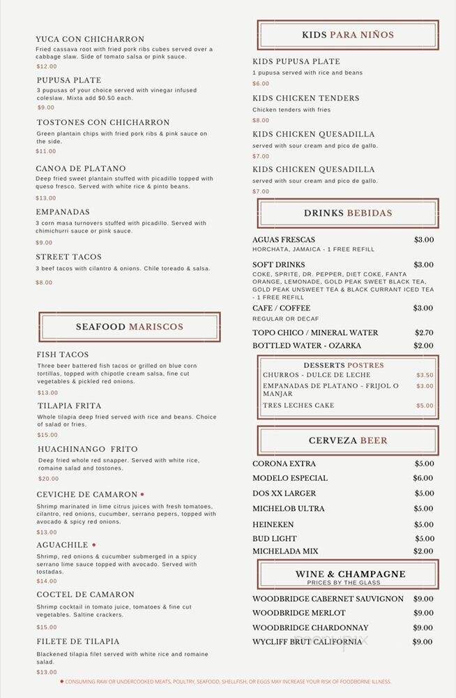Bugalu Latin Kitchen - Irving, TX menu_pic
