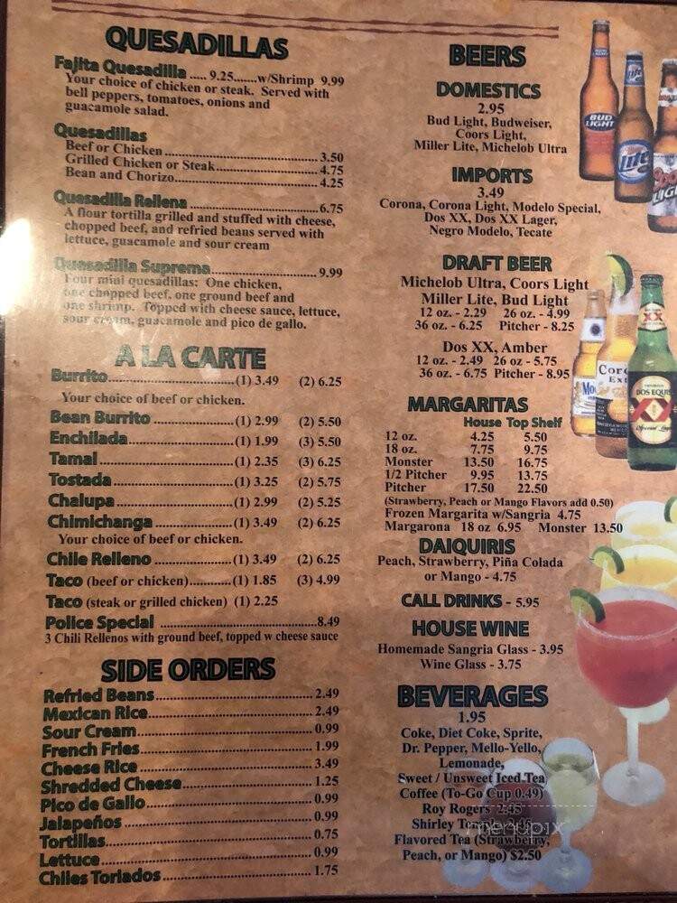 Casa Mexicana - Livingston, TN menu_pic