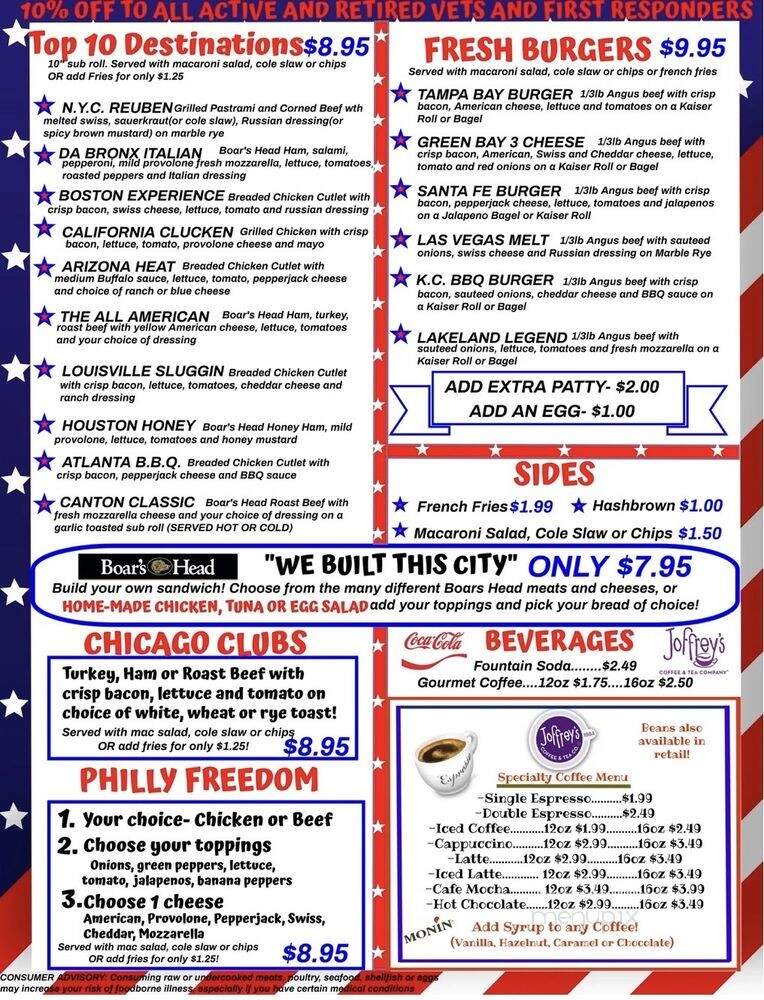 Christopher's All American Deli - Lakeland, FL menu_pic