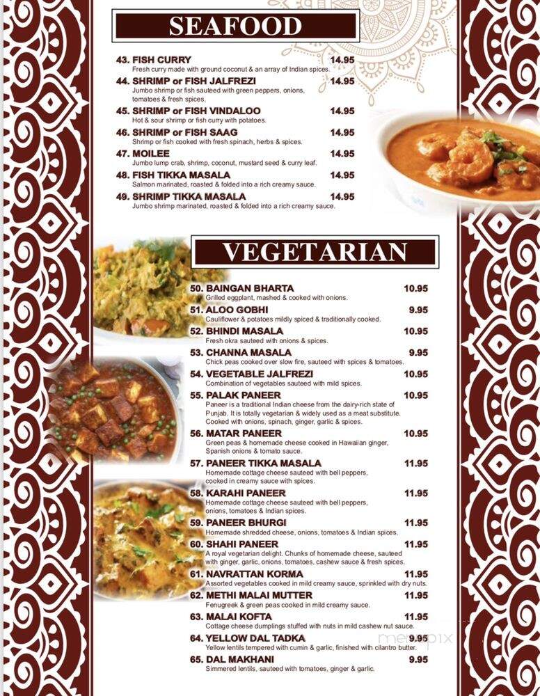 Curry Leaf Indian Cuisine 2 - Clementon, NJ menu_pic