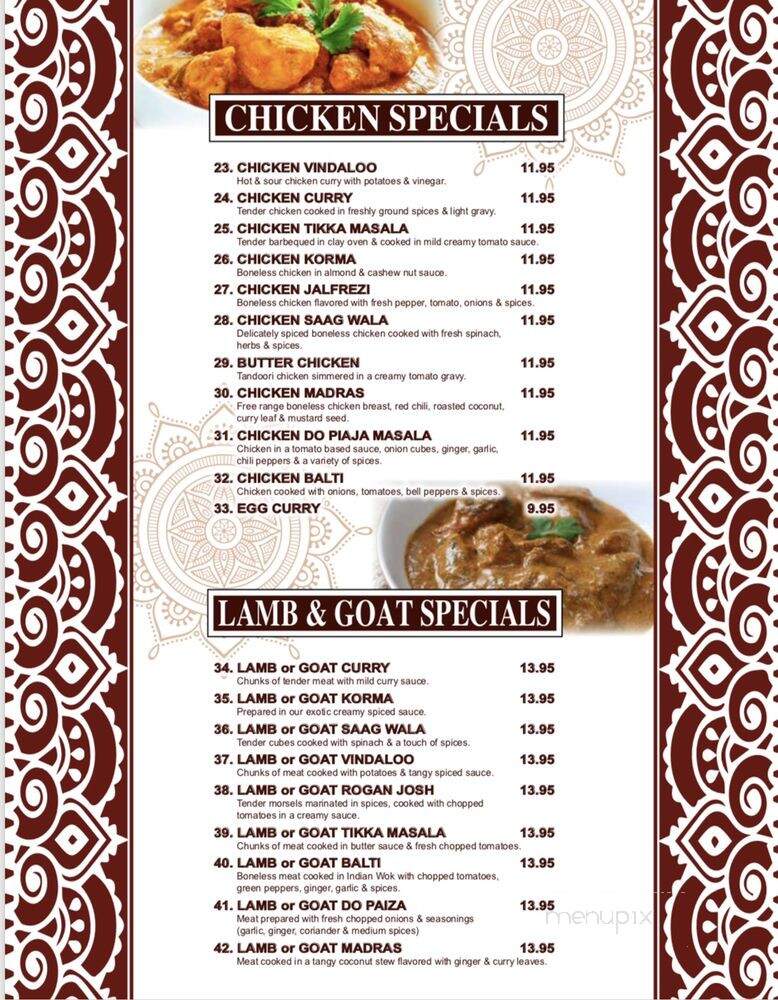Curry Leaf Indian Cuisine 2 - Clementon, NJ menu_pic