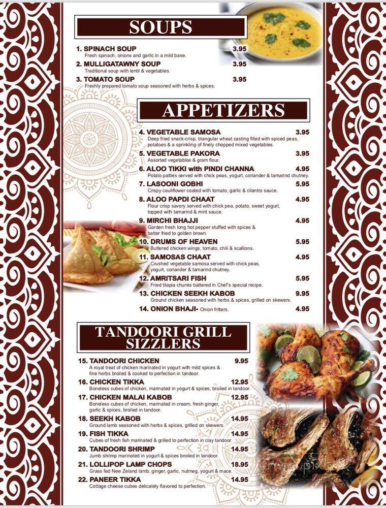 Curry Leaf Indian Cuisine 2 - Clementon, NJ menu_pic