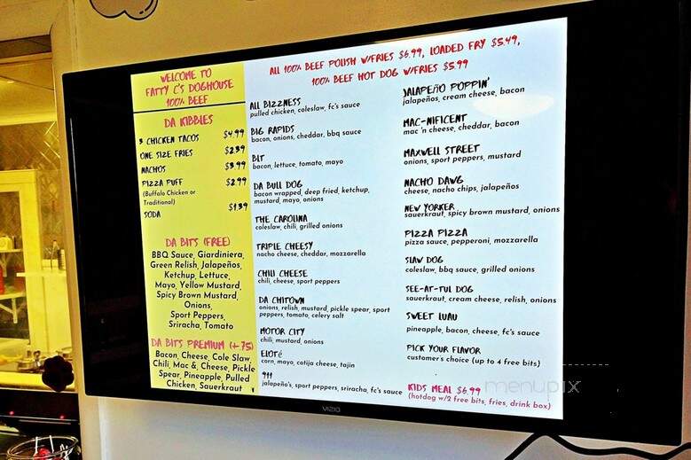 Fatty C's Dog House - Big Rapids, MI menu_pic