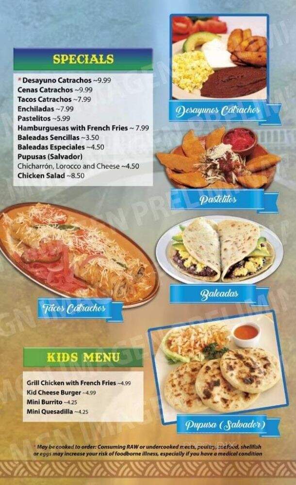 La Catrachada Mexican Latino Grill - Sevierville, TN menu_pic