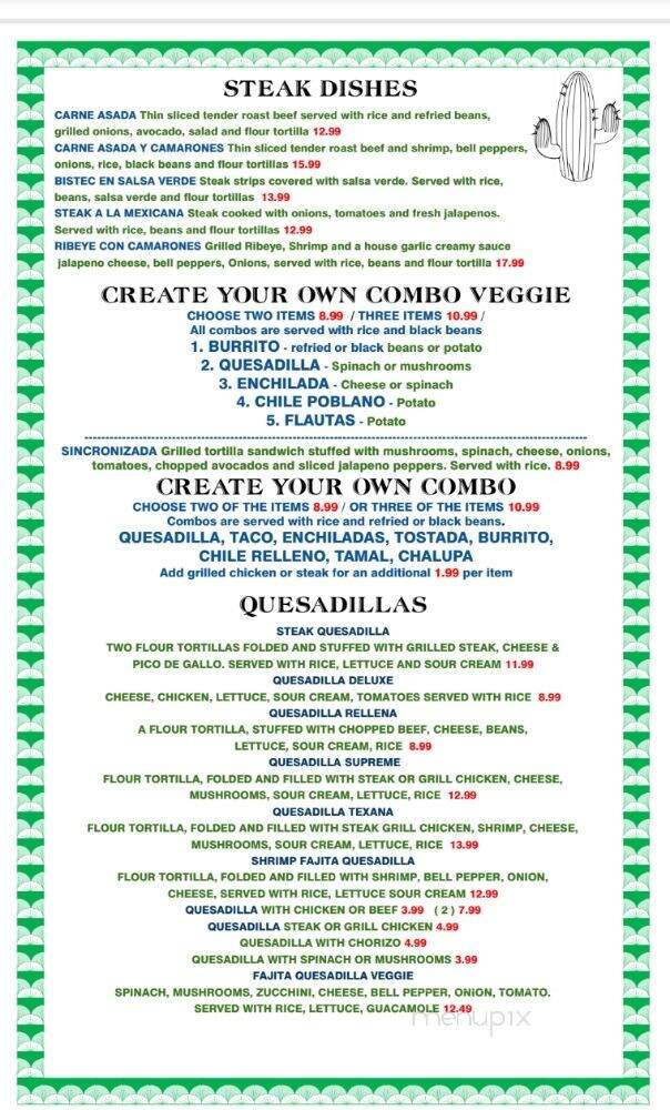 Little Mexico - Beaufort, NC menu_pic