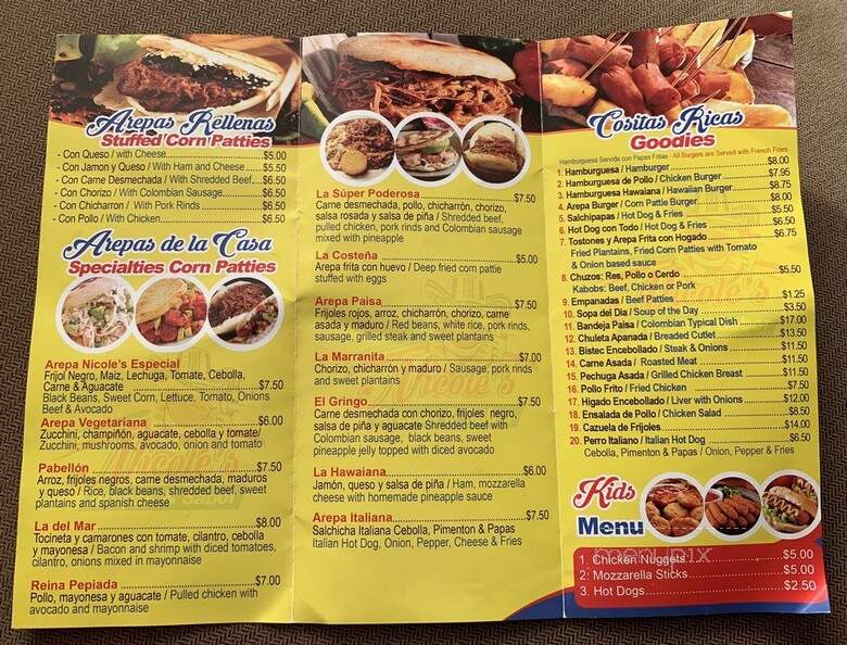 Nicole's Arepas & Sabor - Elizabeth, NJ menu_pic