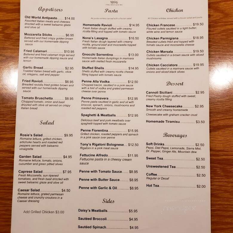 Rose and Daisy - Catawba, NC menu_pic