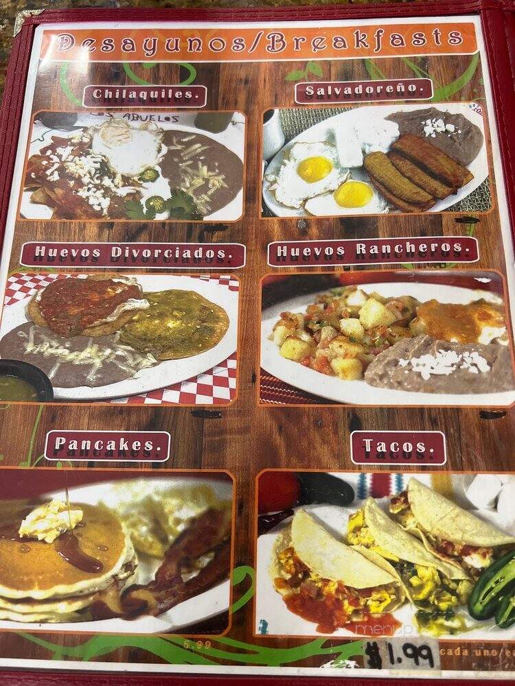 Sazon Los Abuelos #2 - Houston, TX menu_pic