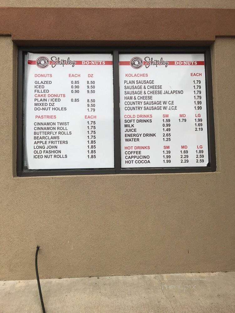 Shipley Do-Nuts - Killeen, TX menu_pic