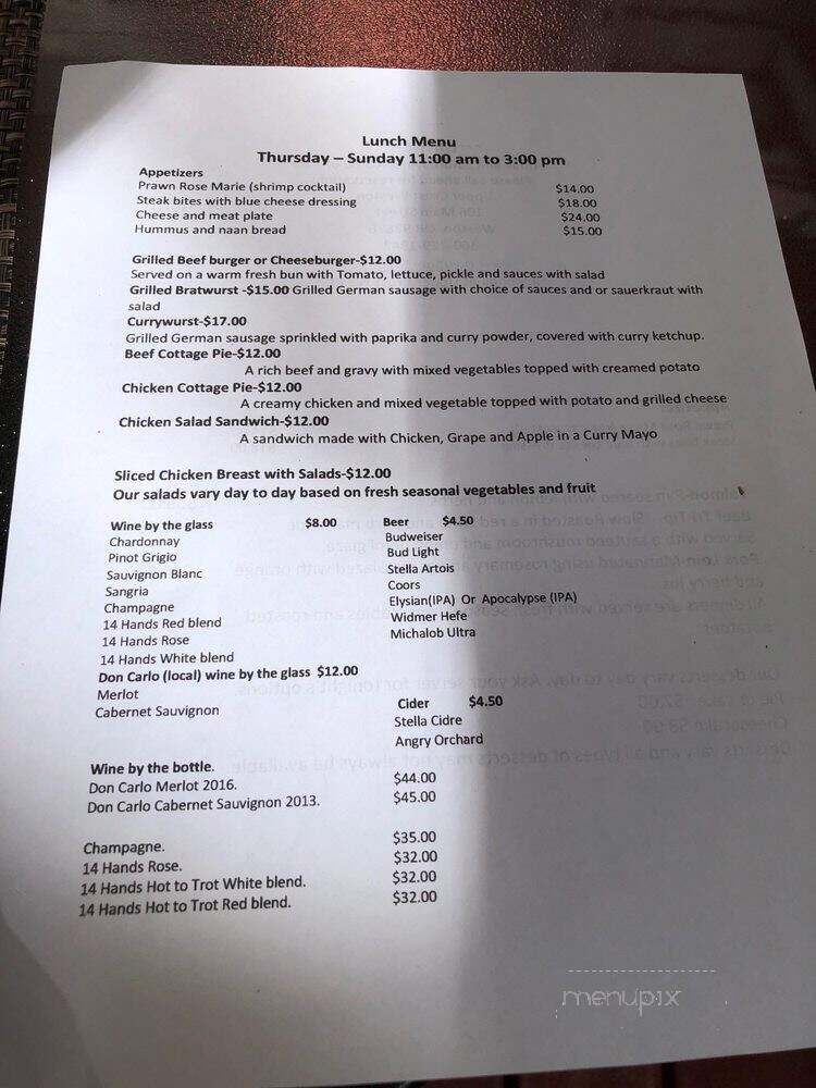 Upper Crust - Weston, OR menu_pic