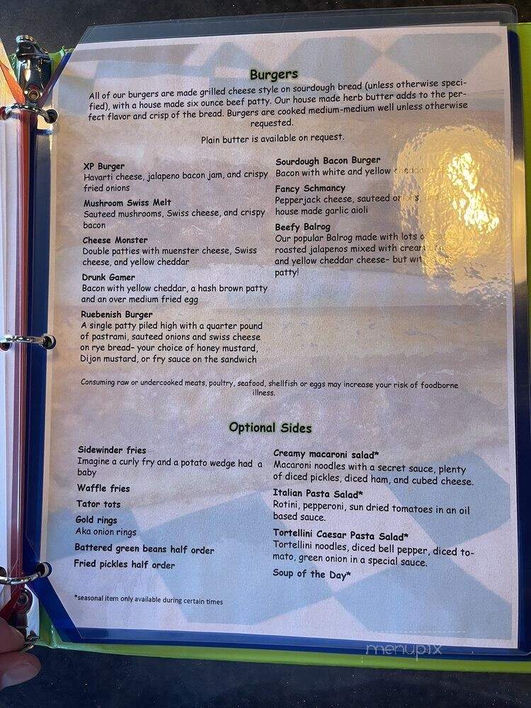 XP Gaming and Cafe - Elko, NV menu_pic