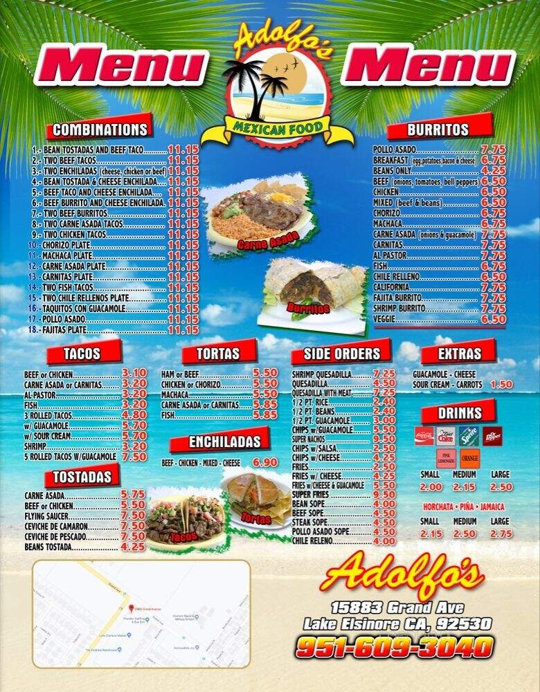 Adolfo's Mexican Food - Lake Elsinore, CA menu_pic