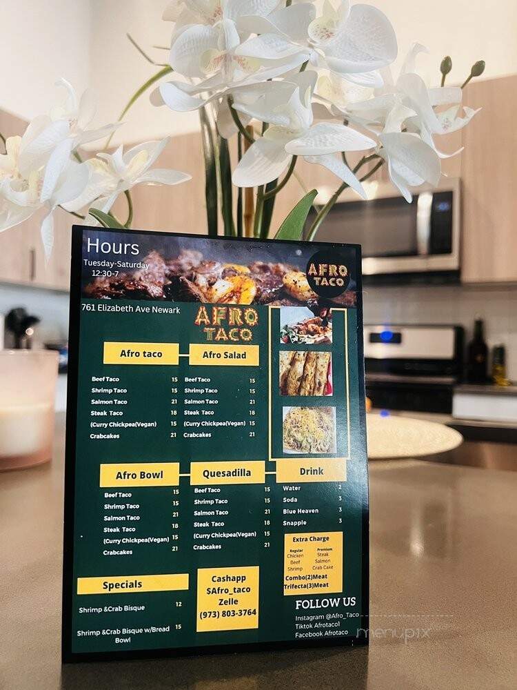 Afro Taco - Newark, NJ menu_pic
