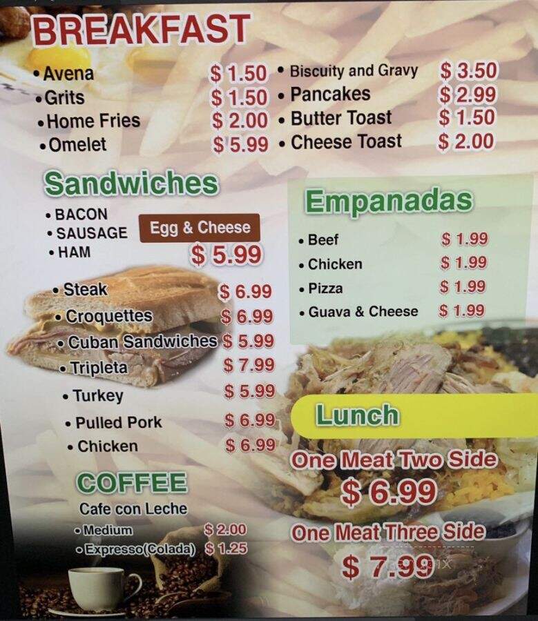 Chuchys Cafe - Tampa, FL menu_pic