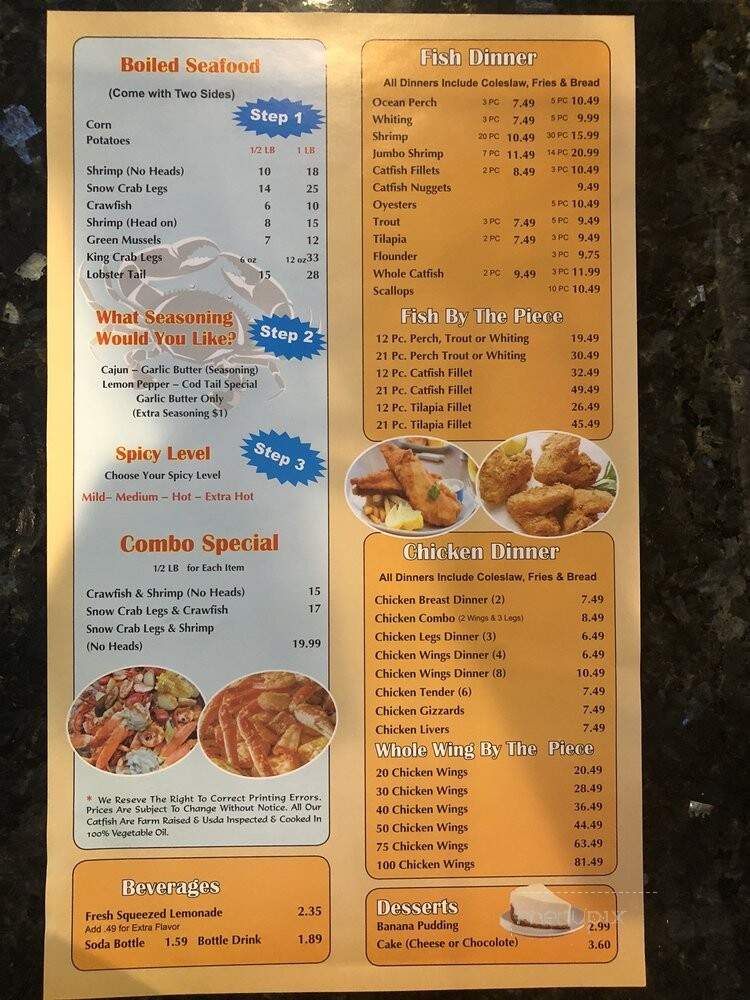 Cod Tail - Charleston, SC menu_pic