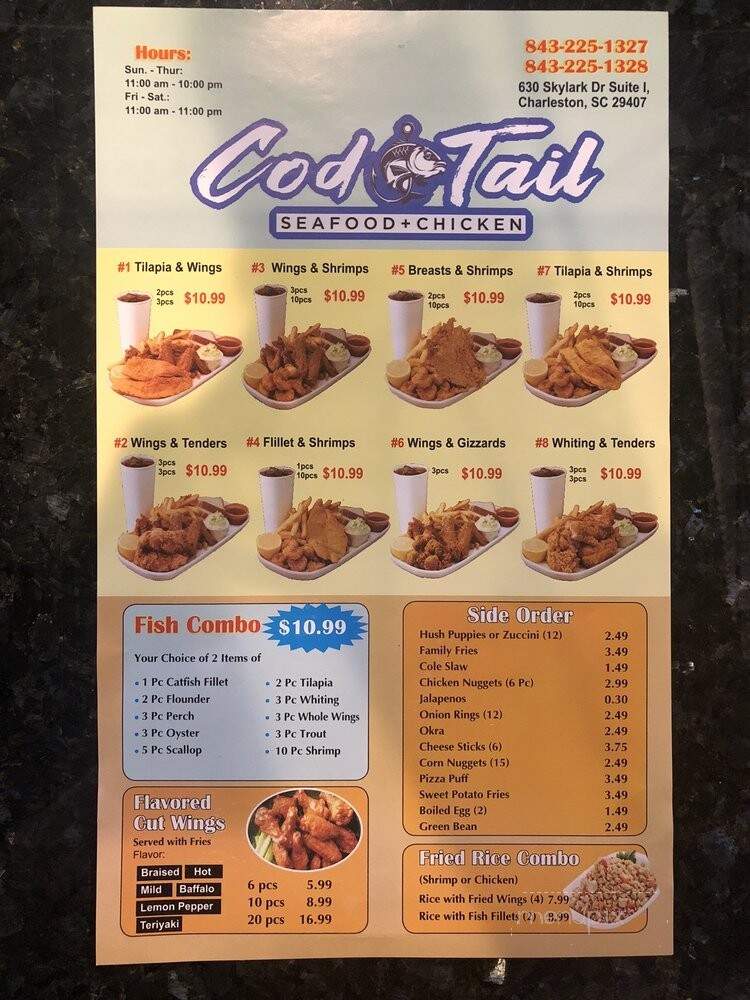 Cod Tail - Charleston, SC menu_pic