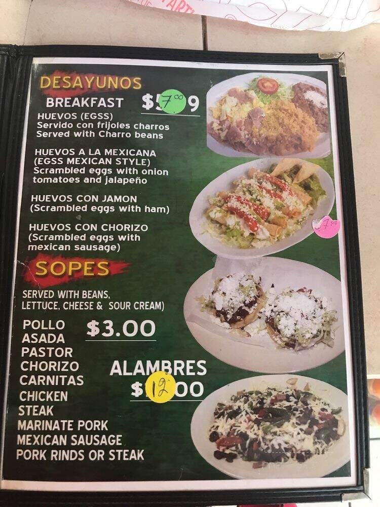 El Rey Del Taco - Indianapolis, IN menu_pic