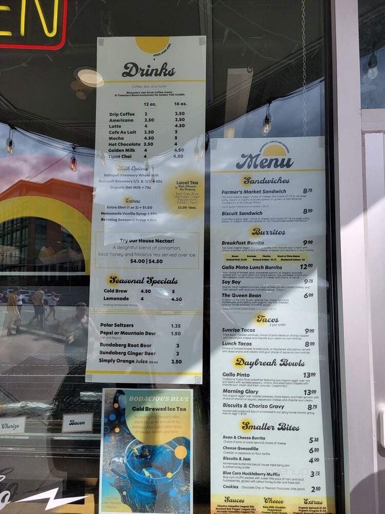 Golden Yolk Griddle - Missoula, MT menu_pic
