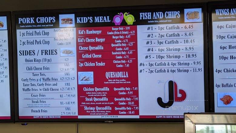 Joy Love Burger - Houston, TX menu_pic