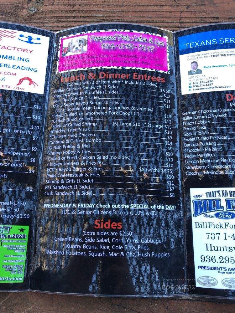 Kuntry Creole Kitchen - Huntsville, TX menu_pic