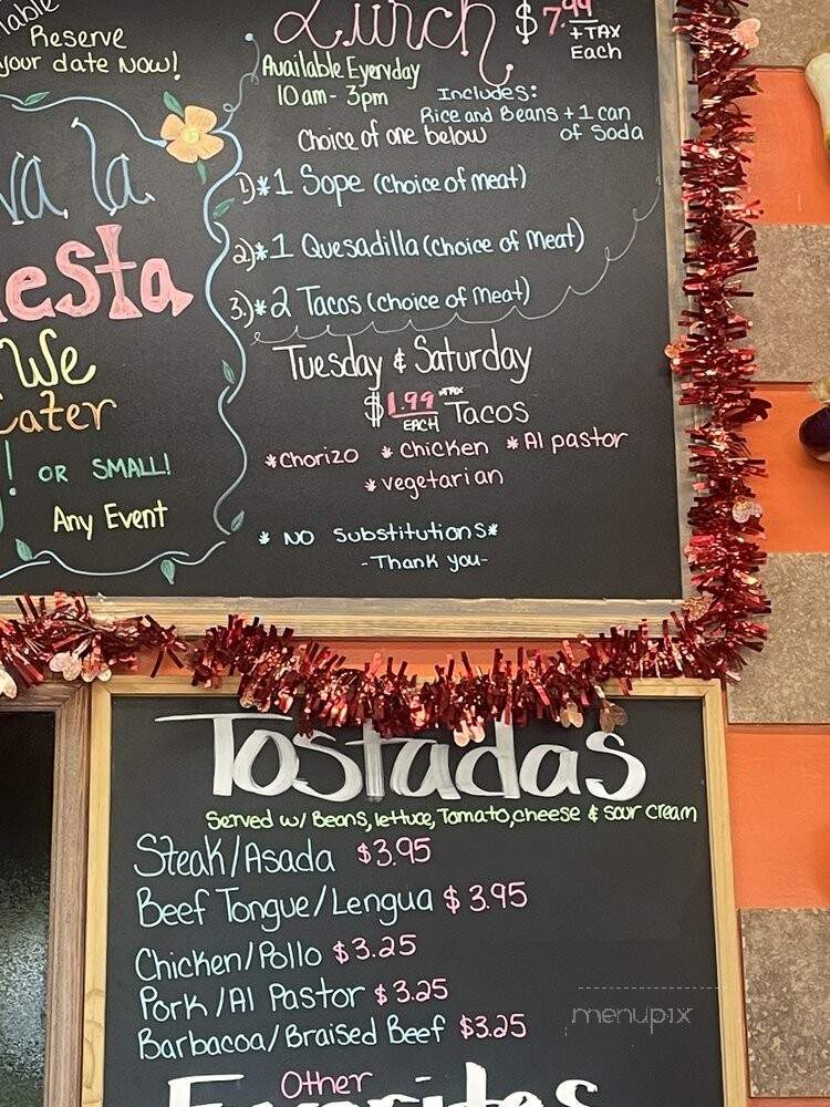 Marcos Tacos - Franklin Park, IL menu_pic