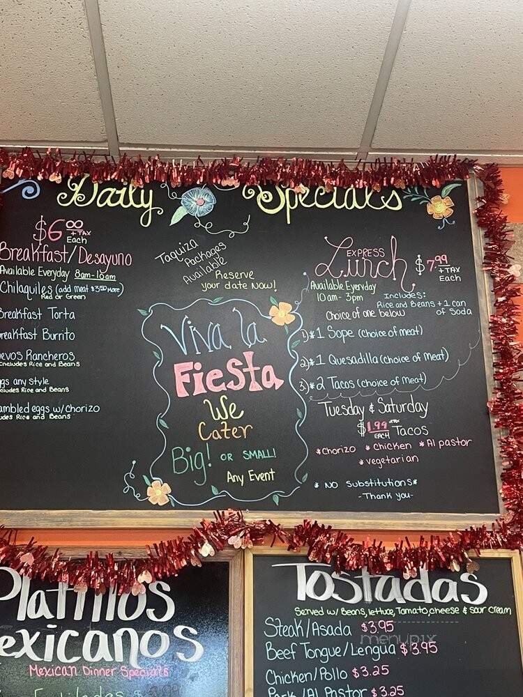 Marcos Tacos - Franklin Park, IL menu_pic