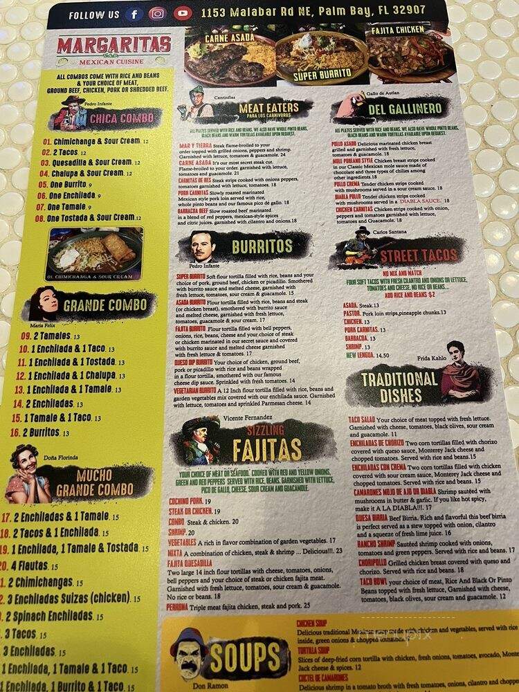 Margaritas V&P - Palm Bay, FL menu_pic