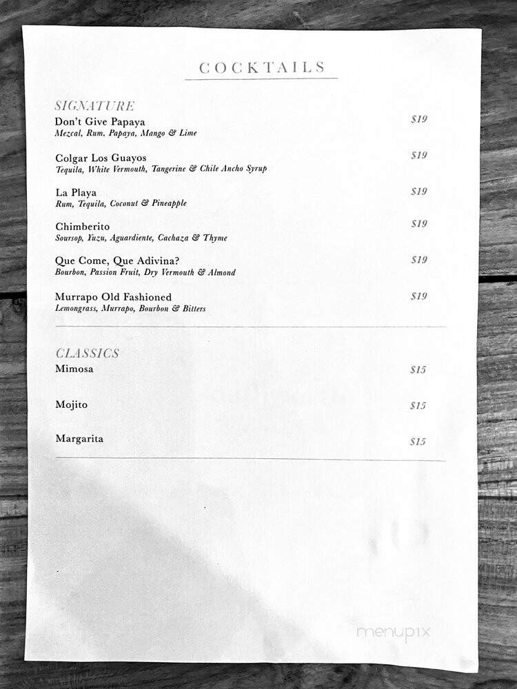 Mita - Washington, DC menu_pic