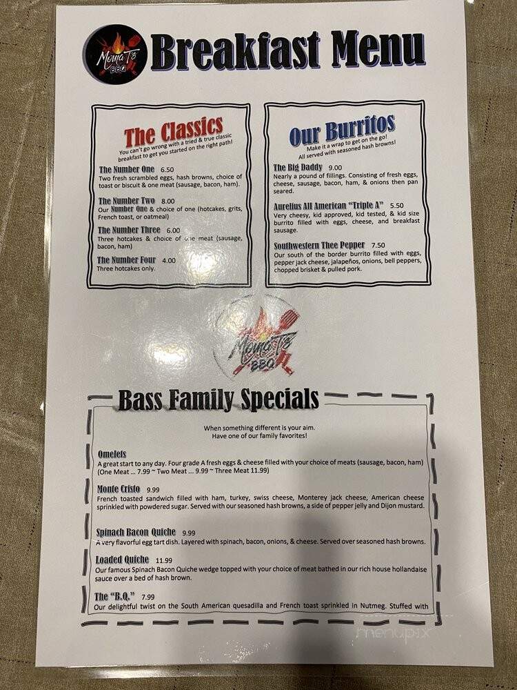 Moma T's BBQ - Canton, TX menu_pic