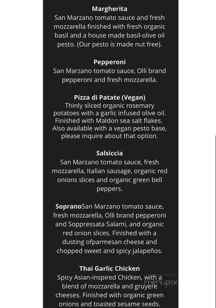 PeteZeria Forno - Belmont, CA menu_pic
