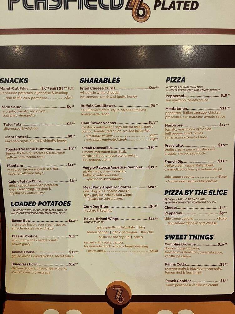 Playfield 76 - Reno, NV menu_pic