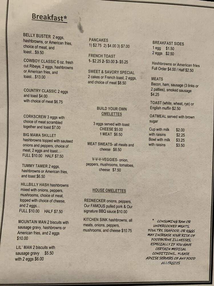 Redneck Meats BBQ - Moose Lake, MN menu_pic