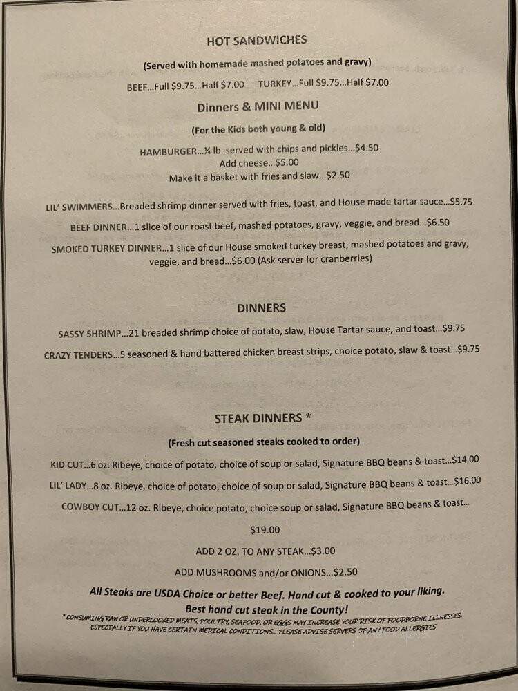 Redneck Meats BBQ - Moose Lake, MN menu_pic