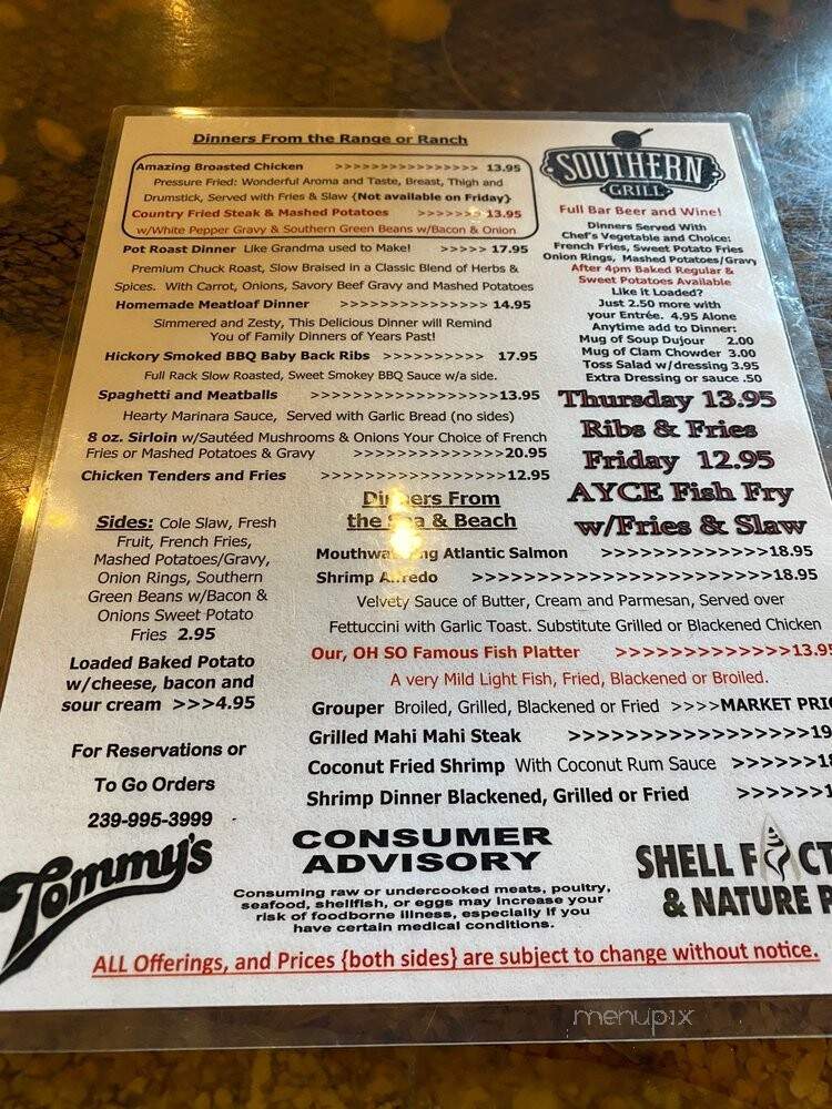 Southern Grill - North Fort Myers, FL menu_pic