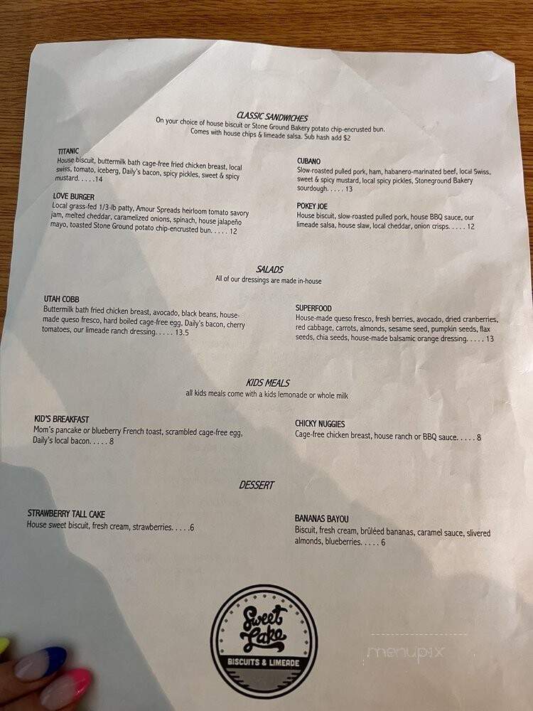 Sweet Lake Biscuits & Limeade - American Fork, UT menu_pic