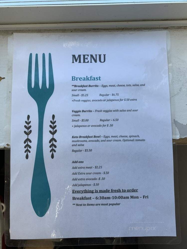 The Bean Brew - Burns, OR menu_pic