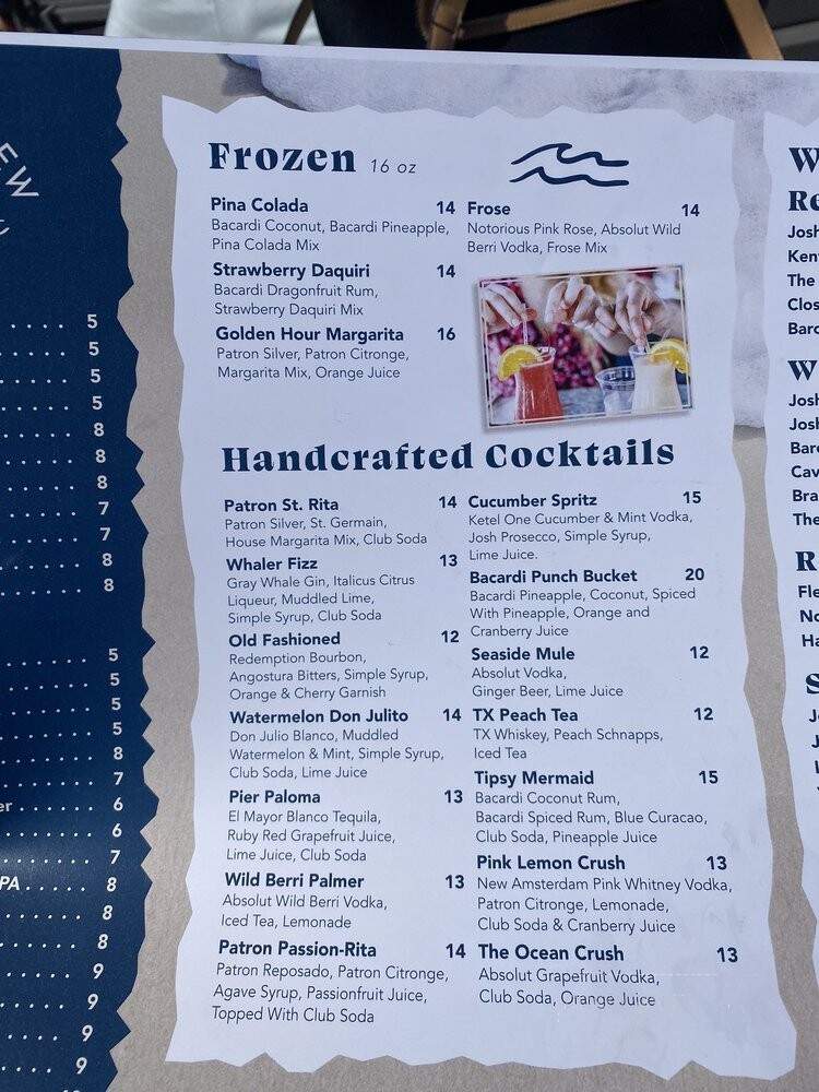 The Ocean Club - Seaside Heights, NJ menu_pic
