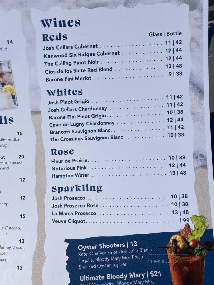 The Ocean Club - Seaside Heights, NJ menu_pic
