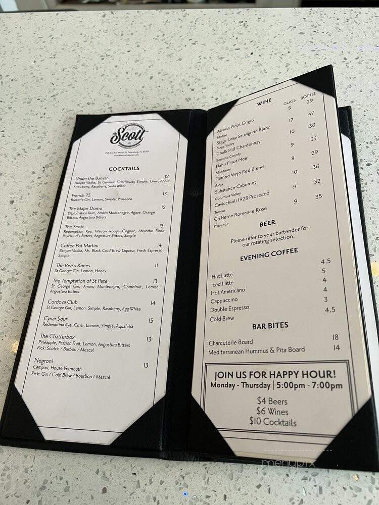 The Scott - St Petersburg, FL menu_pic