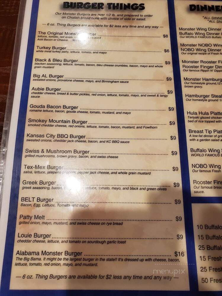 Things & Wings - Dothan, AL menu_pic