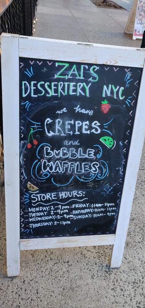 Zai's Dessertery - New York, NY menu_pic